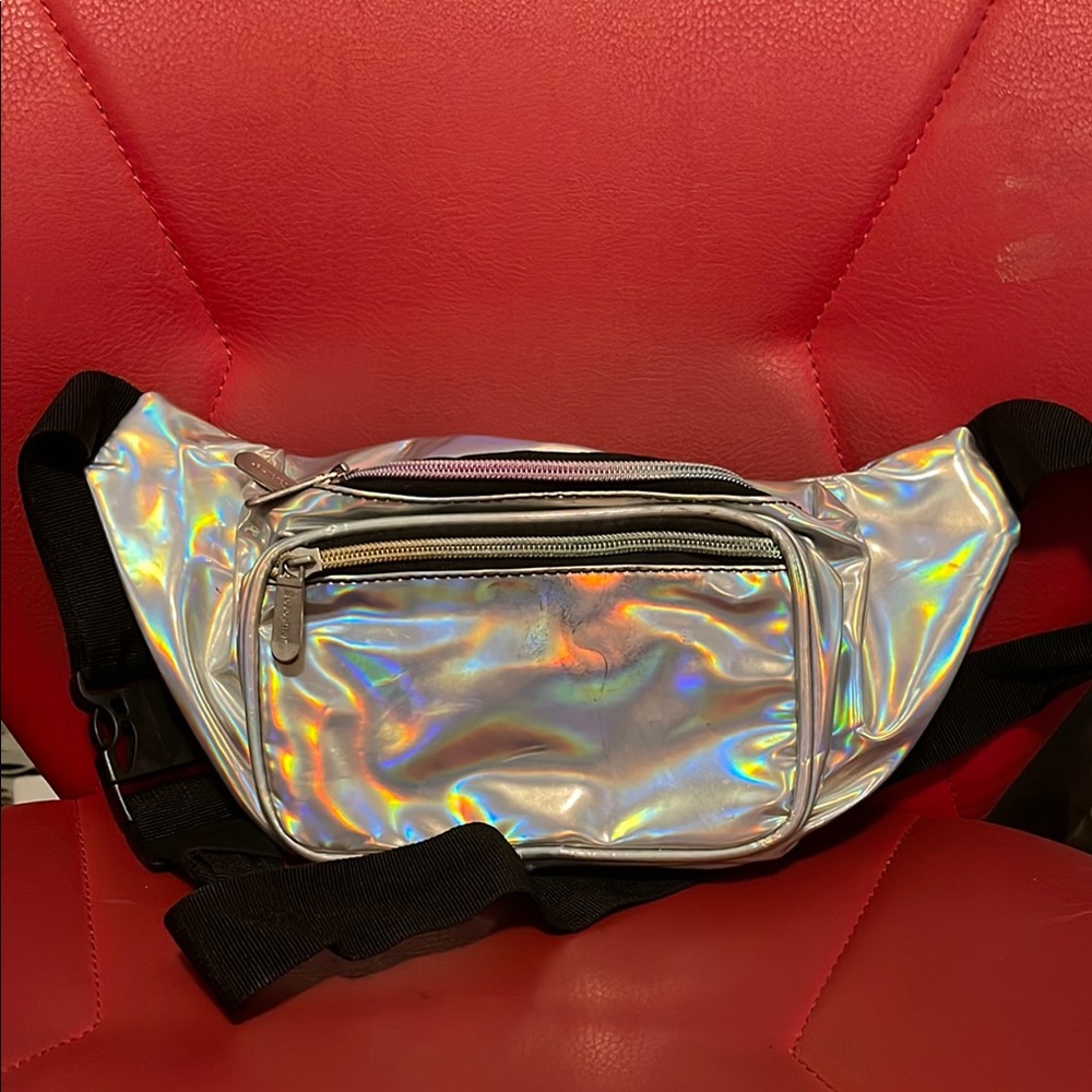 Holographic Silver Fanny Pack